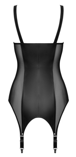 Leather Suspender Shirt w. Mesh-Inserts & Zipper arousing transparent adjustable Straps by ZADO buy cheap