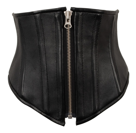 Leather Waist Chincher Corset ZADO black