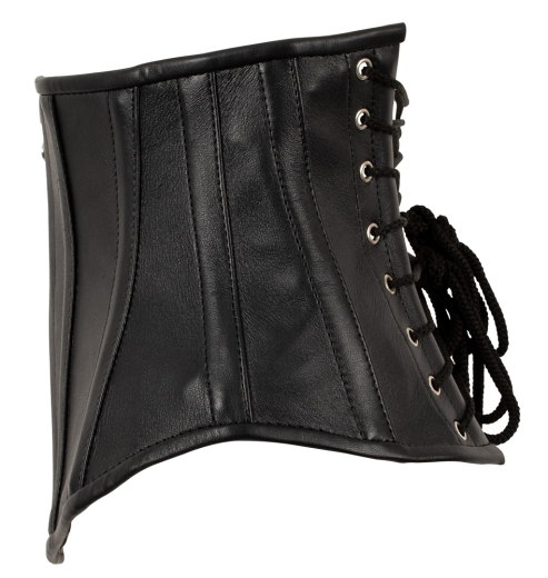 Leather Waist Chincher Corset ZADO black