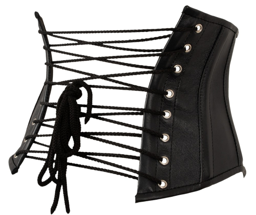 Leather Waist Chincher Corset ZADO black