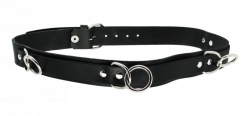 Leather Waist Belt w. O-Rings Punk