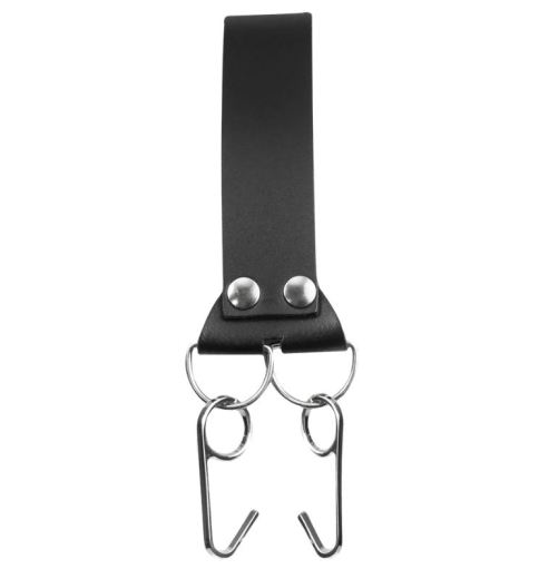 Lederhalsband m. Kopfriemen & Nasenhaken zieht den Kopf nach hinten BdSM Kopf-Fessel von RIMBA kaufen