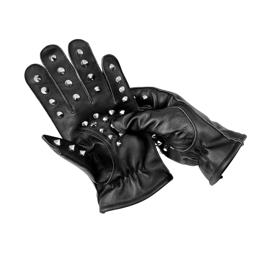 Lederhandschuhe m. Spitznieten Spanking Gloves innen gefüttert BdSM Schlagwerkzeug kaufen