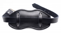 Lederknebel gepolstert m. Silikonpenis Mundstück