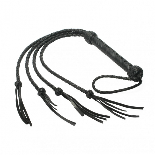 Leather Whip braided Four Lash