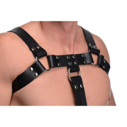 Lederriemen Harness m. Cockring British Bulldog