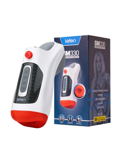 Leten SM330 Masturbator m. Vibration Saug- & Stöhnfunktion