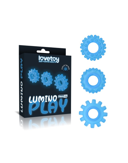 Leuchtende Cockringe Lovetoy Lumino 3er Set TPE