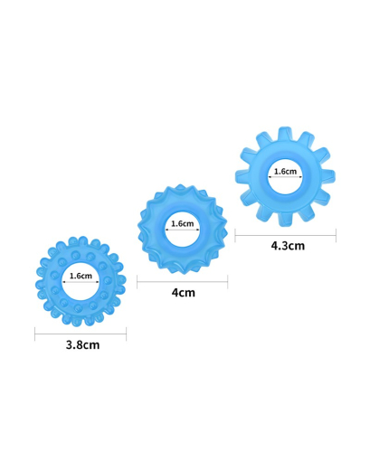 Leuchtende Cockringe Lovetoy Lumino 3er Set TPE