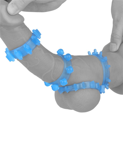 Glowing Cock Rings Lovetoy Luminate 4-Pc Set TPE