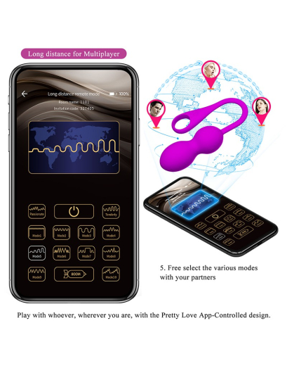 Kegel Balls Duo w. Vibration & App Elvira Silicone Pelvic Floor Trainer Geisha Balls rechargeable buy cheap