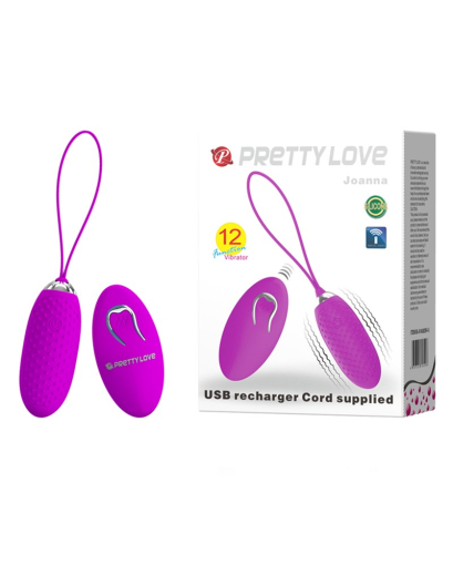 Liebeskugel m. Fernbedienung Pretty Love Joanna Silikon texturerter Kugelvibrator aufladbar 12 Vibrationsmodi kaufen