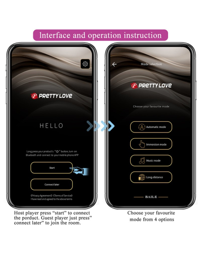 Liebeskugel m. Vibration & App Fisherman Silikon mit App-Steuerung 12 Modi von PRETTY LOVE günstig kaufen