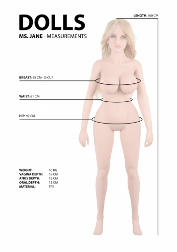 Liebespuppe lebensecht Real Doll Jane