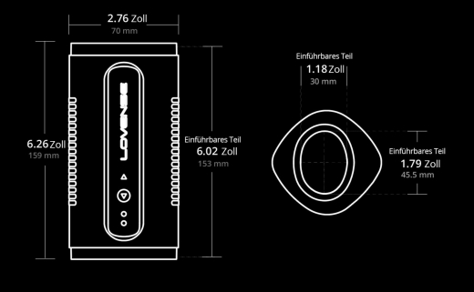 Lovense Calor Heizmasturbator m. Tiefensteuerung interaktiv 3 Sensoren starke Vibrationsmodi mit Bluetooth günstig