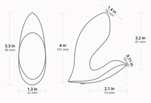 Lovense Flexer Höschenvibrator m. Neigefunktion interaktiv Panty Vibe 3 starke Vibrationsstufen aufladbar günstig