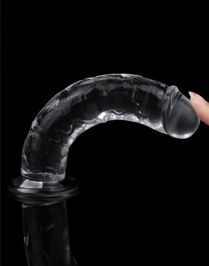 Lovetoy Strap-on Dildo m. Saugbasis 7-Inch transparent TPE