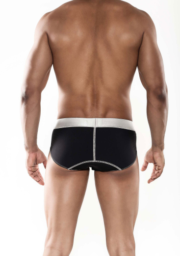 Male Basics Brief Microfiber black comfortable highly elastic wide Waistband with Male-Basics-Logo & lifting Effect buy