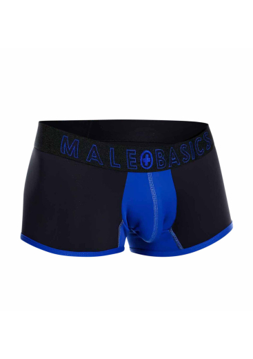 Male Basics Shorts Neon blau elastisch & atmungsaktiv schwarz mit neonblauem Beutel & Beinabschlüssen günstig kaufen