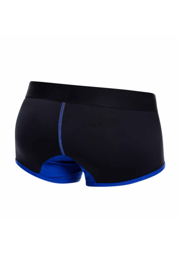 Male Basics Shorts Neon blau atmungsaktiv schwarz mit neonblauem Beutel & Beinabschlüssen von MALE BASICS kaufen