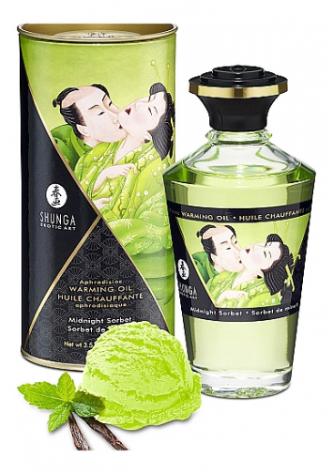 Huile de massage Shunga Aphrodisiac warming Midnight Sorbet 100ml