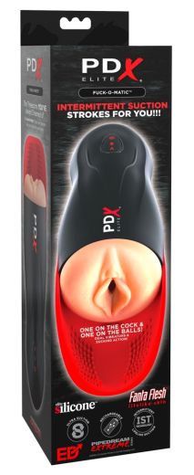 Masturbator w. Testicle Stimulator PDX Elite Fuck-O-Matic 5 Suction-Modes & 10 Vibration-Modes by PIPEDREAM buy cheap