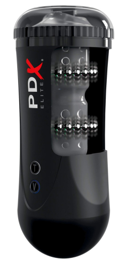 Masturbator w. Milking Function & Vibration PDX Moto Stroker 5 Vibration Modes nubbed TPE Sleeve by PIPEDREAM buy