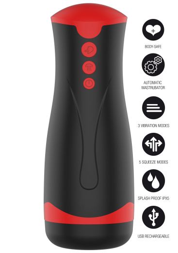 Stroker w. Vibration Fusion-X Deep Squeeze nubbed TPE Sleeve 5 Squeeze- & 5 Vibration Modes rechargeable buy cheap