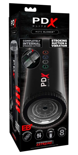Masturbateur avec aspiration et vibration Moto Blower aspirant et poussant de PIPEDREAM PDX Elite à bas prix