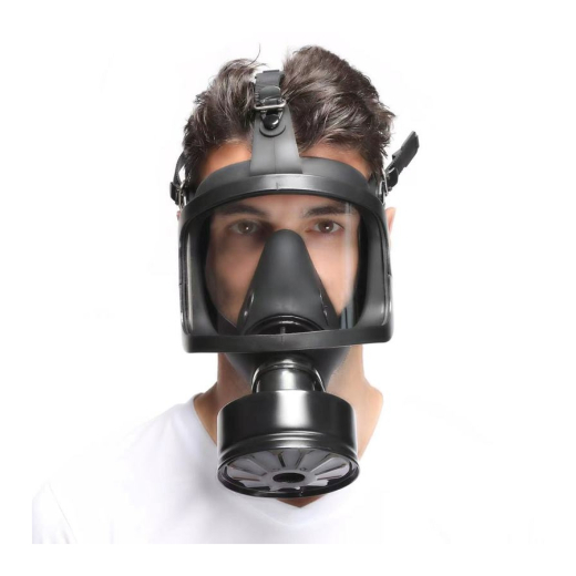 Men Army Gas Mask w. empty Filter Full Visu brand-new