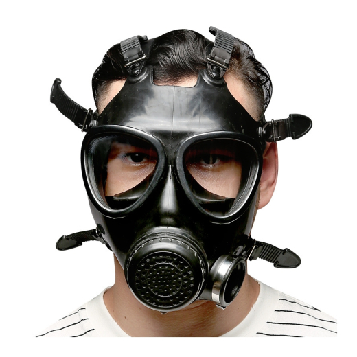 Men Army Gasmaske m. leerem Filter Complet Breath brandneu