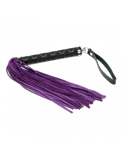Mini Floggerpeitsche Leder 35cm violett