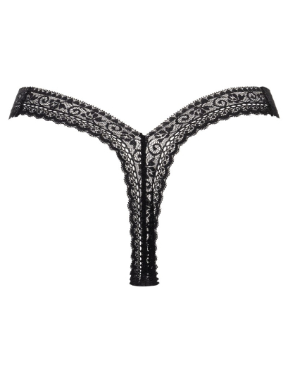 Mini Slip Spitze schwarz im V-Design minimalistisches Design elastisch von RIMBA aus der Amorable Serie kaufen