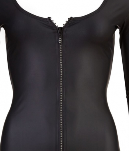 Minikleid langarm m. Balconnet-Ausschnitt & Reissverschluss