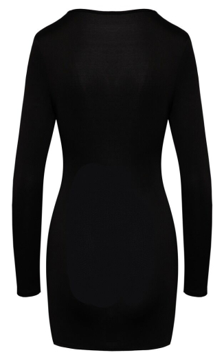 Minikleid langarm m. Front-Ausschnitten & Strass m. gedreht-gerafften Cut-outs & Strass-Ring von COTTELLI PARTY kaufen