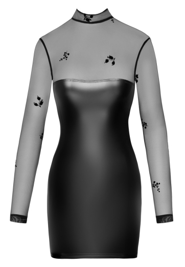 Minikleid langarm Wetlook & Tüll