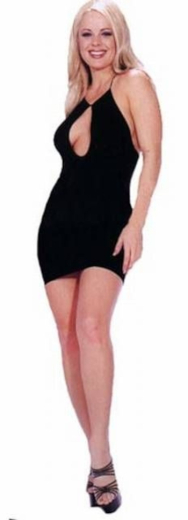 Minikleid m. Nackenträger & Schlüsselloch-Ausschnitt