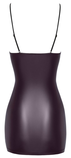 Mini Dress w. decorative Lacings Mattlook purple tight fit strappy short & sexy Dress elastic Material by COTTELLI buy cheap