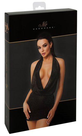 Minikleid rückenfrei Luminara Stretchtüll mit Wasserfall-Ausschnitt F351 von NOIR günstig kaufen