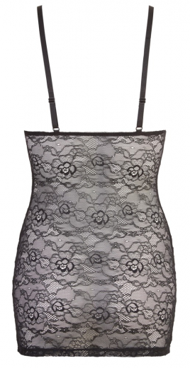 Minikleid transparent m. Reissverschluss Spitze & Wetlook