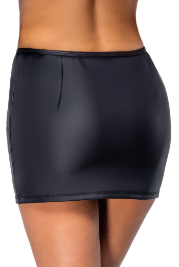 Minirock m. Strass-Reissverschluss Mattlook mit Stretchbund weich & elastisch von COTTELLI PARTY günstig kaufen