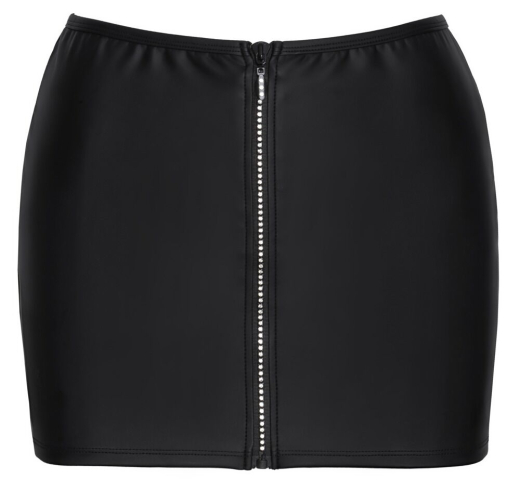 Minirock m. Strass-Reissverschluss Mattlook mit Stretchbund weich & anschmiegsam von COTTELLI PARTY kaufen