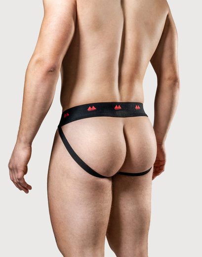 MM Reversible Jockstrap schwarz & rot umkehrbarer po-freier Jock kann ROT oder SCHWARZ getragen werden kaufen