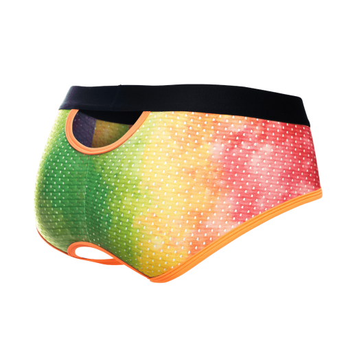 MOB Eroticwear Aero Brief Herrenslip orange hochelastisch & schweissableitend mit Po-Ausschnitt günstig kaufen