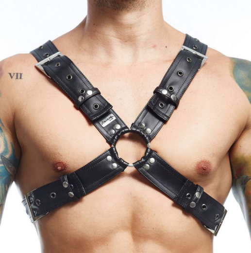 MOB Eroticwear Dngeon Harness Belts Cross