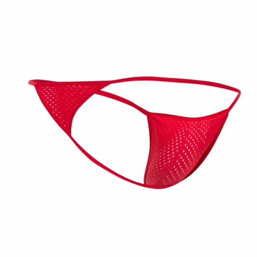 MOB Eroticwear Mikrofaser G-String rot hochelastisch in V-Form mit MOB-Logo von MOB EROTICWEAR günstig kaufen