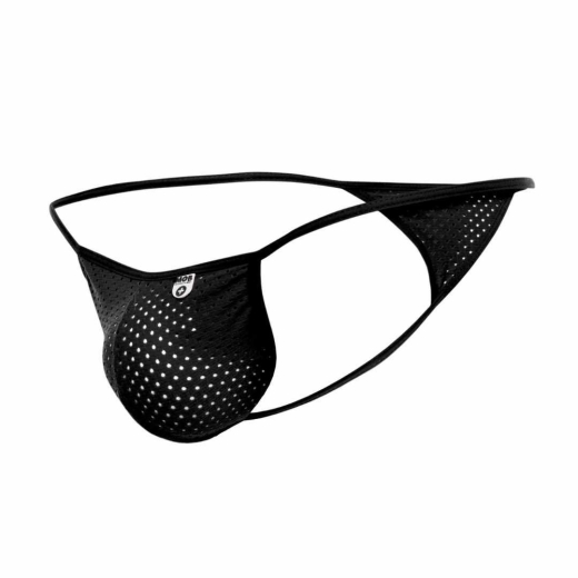 MOB Eroticwear Mikrofaser G-String schwarz hochelastisch in V-Form m. dreieckiger Rückseite von MOB EROTICWEAR kaufen