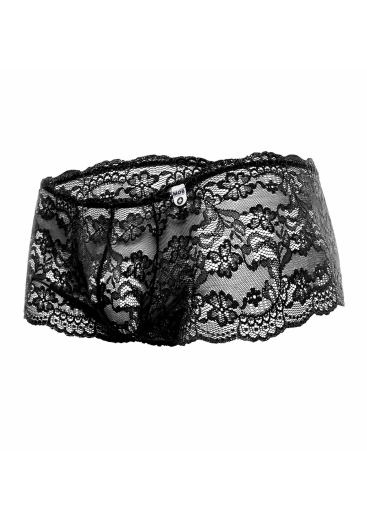 MOB Eroticwear Rose Lace Boy Short schwarz Hotpants aus zarter Rosenspitze von MOB EROTICWEAR günstig kaufen