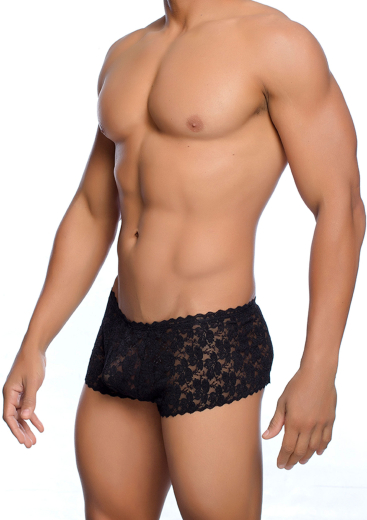 MOB Eroticwear Rose Lace Boy Short noir