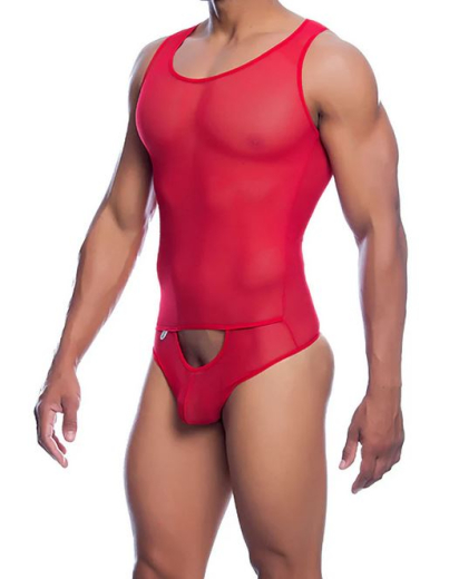 MOB Eroticwear Sheer Body Feinnetz rot